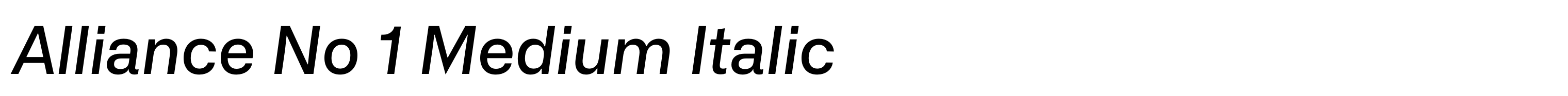 Alliance No 1 Medium Italic